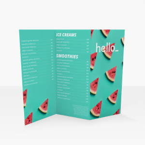 Cartas de restaurante con pliegue de acordeón | imprentafacil.es