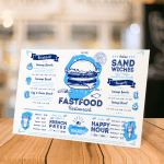 Cartas de menú en PVC