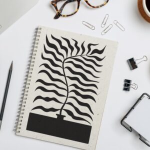 Libreta con espiral de papel de hierba de elefante